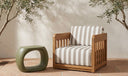 Adelaide Outdoor Accent Chair Brown Stripe