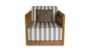 Adelaide Outdoor Accent Chair Brown Stripe