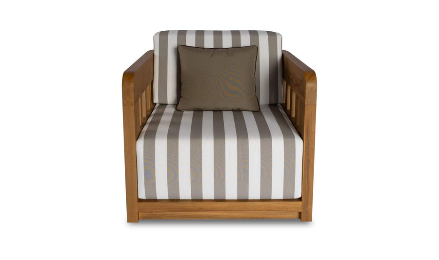 Adelaide Outdoor Accent Chair Brown Stripe