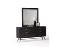 Tabitha Modern Dark Brown Recycled Pine Mirror