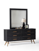 Tabitha Modern Dark Brown Recycled Pine Mirror