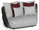 Swipe Modular Sofa Oblique End DX by Talenti, Graphite / Light Grey