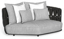 Swipe Modular Sofa Oblique End SX by Talenti, Graphite / Light Grey