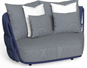 Swipe Modular Sofa Oblique End DX by Talenti, Blue / Plain Blue
