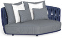 Swipe Modular Sofa Oblique End SX by Talenti, Blue / Plain Blue