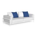 CleoSoft Alu Three-Seater Sofa by Talenti, White / Silver
