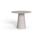 Dolcevita Alu Round Dining Table, 35" by Talenti, Warm White / Beige Top