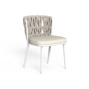 Swipe Armless Dining Chair by Talenti, White / Warm White