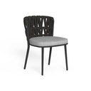 Swipe Armless Dining Chair by Talenti, Graphite / Light Grey