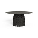 Swipe Round Dining Table by Talenti, Graphite / Dark Grey Top