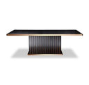 Talin Modern Black Crocodile & Rosegold Coffee Table