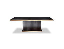Collins - Glam White Marble & Gold Dining Table