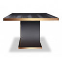 Talin Modern Black Crocodile & Rosegold Dining Table