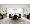 Talin Modern Black Crocodile & Rosegold Coffee Table