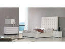 Lyrica - White Leatherette With Crystals Bed