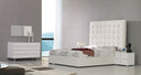 Lyrica - White Leatherette With Crystals Bed