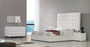 Lyrica - White Leatherette With Crystals Bed