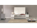 Lyrica - White Leatherette With Crystals Bed