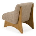 Tamari - Modern Tan Fabric + Natural Oak Accent Chair