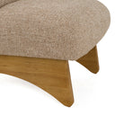 Tamari - Modern Tan Fabric + Natural Oak Accent Chair