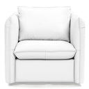 Tamworth - Modern White Leather Swivel Lounge Chair