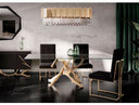 Colton - Modern Brown & Gold Dining Table