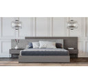 Enzo Italian Modern Grey Oak & Fabric Bedroom Set