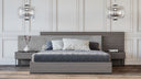 Enzo Italian Modern Grey Oak & Fabric 4-Piece Bedroom Set
