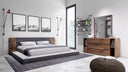jagger modern dark grey & walnut bedroom set