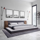 Palermo - Italian Modern Faux Concrete & Walnut Bedroom Set