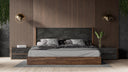 Rado Modern Walnut & Stucco Nightstand