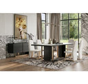 Tasha - Modern Black Ash + Brushed Gold TV Stand