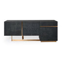 Tasha - Modern Black Ash + Brushed Gold TV Stand