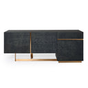 Tasha - Modern Black Ash + Brushed Gold Buffet