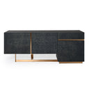 Tasha - Modern Black Ash + Brushed Gold Buffet