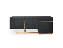 Tasha - Modern Black Ash + Brushed Gold Buffet