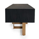 Tasha - Modern Black Ash + Brushed Gold TV Stand