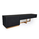Tasha - Modern Black Ash + Brushed Gold TV Stand