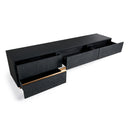 Tasha - Modern Black Ash + Brushed Gold TV Stand