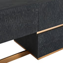Tasha - Modern Black Ash + Brushed Gold TV Stand