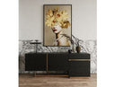 Tasha - Modern Black Ash + Brushed Gold Buffet