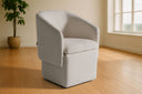 Tassell - Modern Fabric Dining Chair w/ Castor Wheels