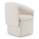 Tassell - Modern Fabric Dining Chair w/ Castor Wheels