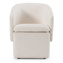 Tassell - Modern Fabric Dining Chair w/ Castor Wheels