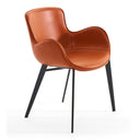 Tayla - Modern Cognac Eco-Leather Dining Chair