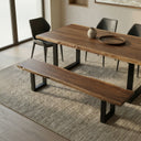 Taylor Modern Live Edge Wood Small 79" Dining Bench