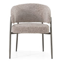 Thomas - Modern Grey Fabric + Pewter Dining Chair