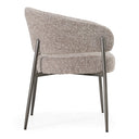 Thomas - Modern Grey Fabric + Pewter Dining Chair