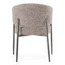 Thomas - Modern Grey Fabric + Pewter Dining Chair
