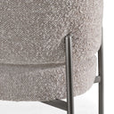 Thomas - Modern Grey Fabric + Pewter Dining Chair